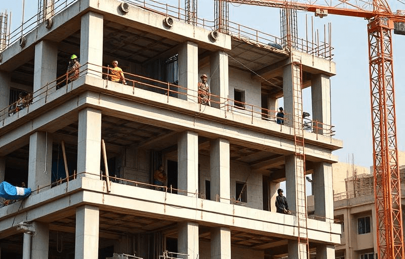 Gupta Multi-Story House - G+2 Residential Building in Ashoka Garden, Bhopal by KSA Construction